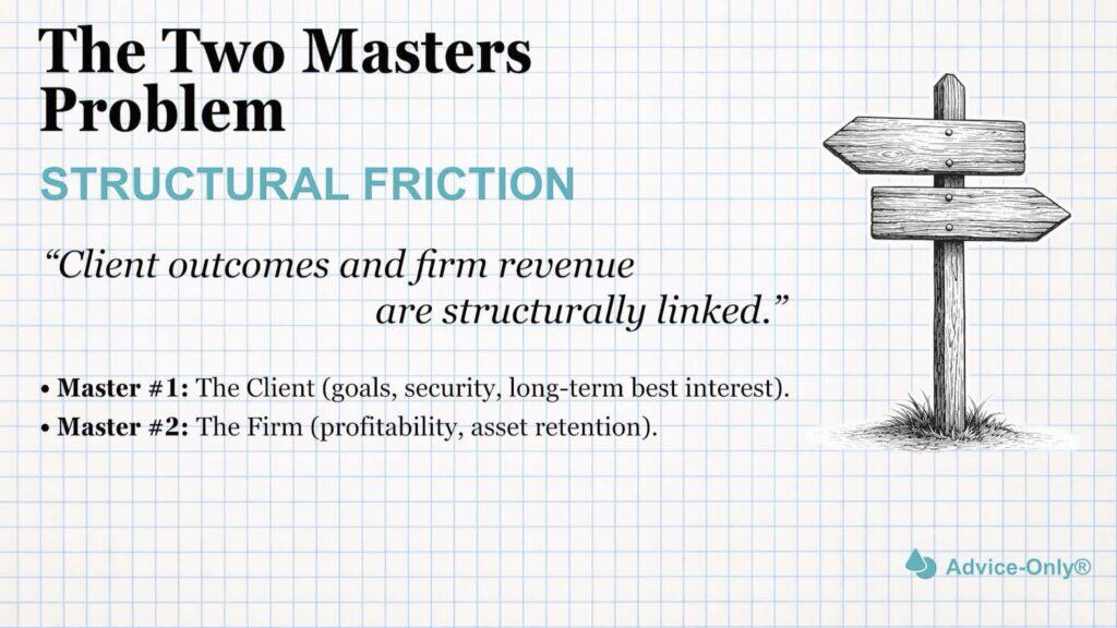 The Advice-Only™ Two Masters Problem